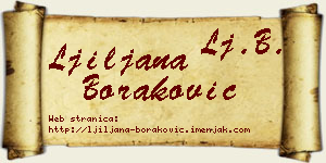 Ljiljana Boraković vizit kartica